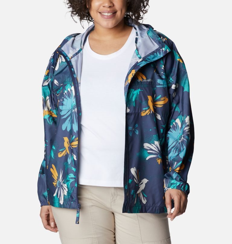 Jacheta Columbia Flash Challenger Novelty Windbreaker Dama Flori | Plus Size QAQM9ZAS8